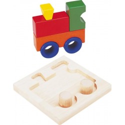 Puzzle en bois 3D 'locomotive' 