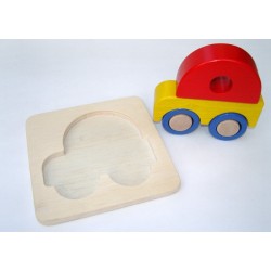 Puzzle en bois 3D 'voiture'