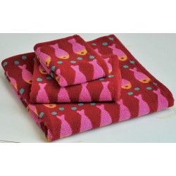 Serviette de toilette 'Swim rouge'