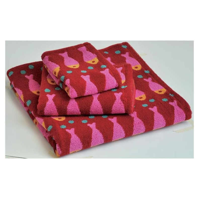 Serviette de toilette 'Swim rouge' Atsuko Matano