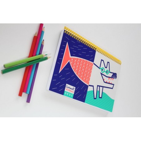 Carnet à dessins 'Exquis Loup'