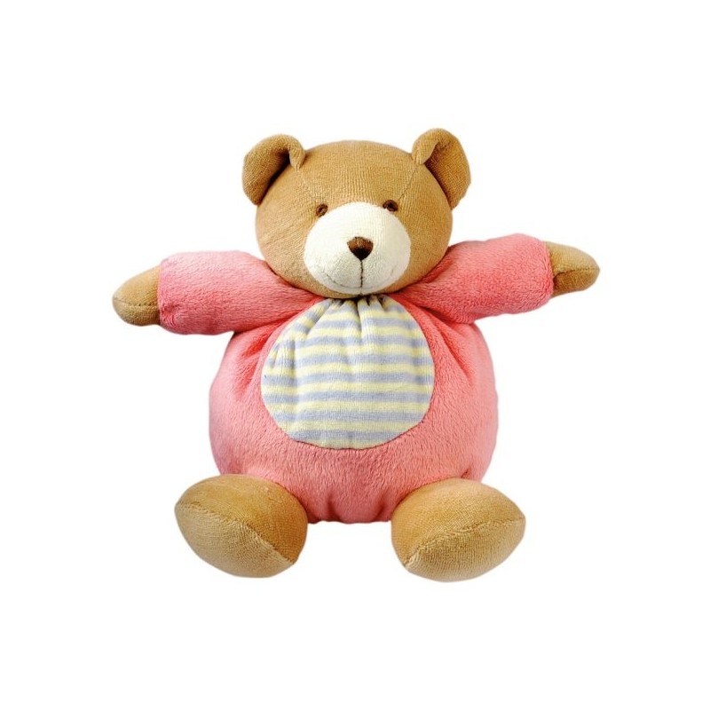 Doudou boule ours rose 'BINO' Doudou boule ours rose 'BINO'