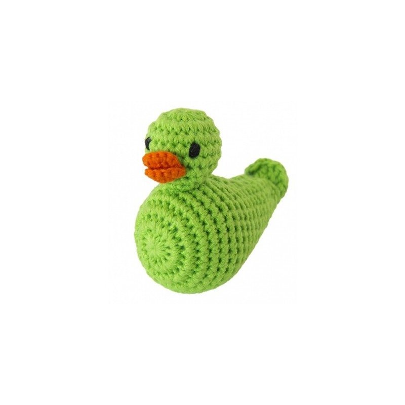 Hochet &#039;canard vert&#039; crochet