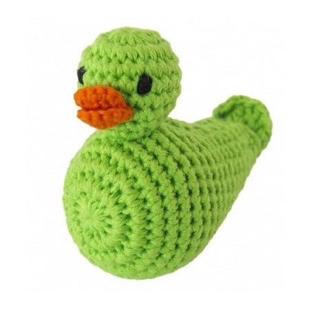 Hochet 'canard vert' crochet