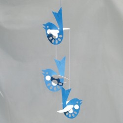 Mobile 'Oiseaux en bleu'