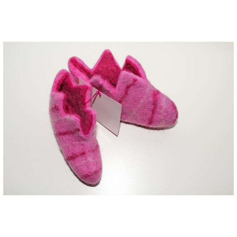 Chaussons 1er âge en feutre - rose Chaussons 1er âge en feutre - rose