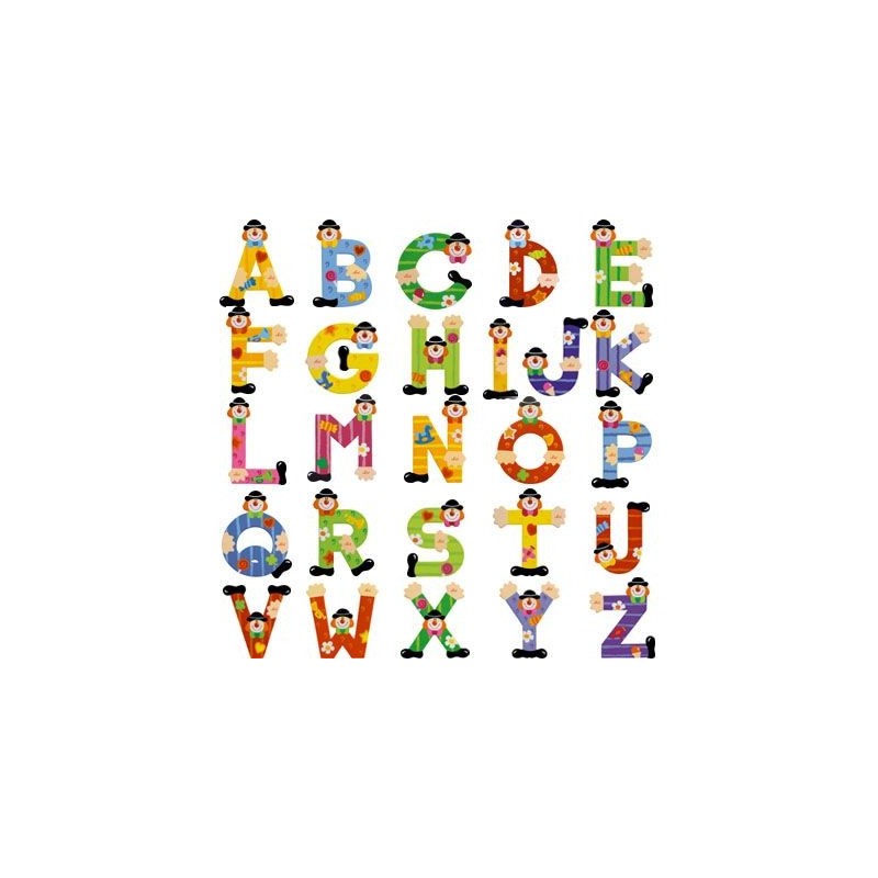 Lettera Z Clown Trudi In Legno - Decorazione Colorata Per Cameretta O Regalo Personalizzato - Foto 2