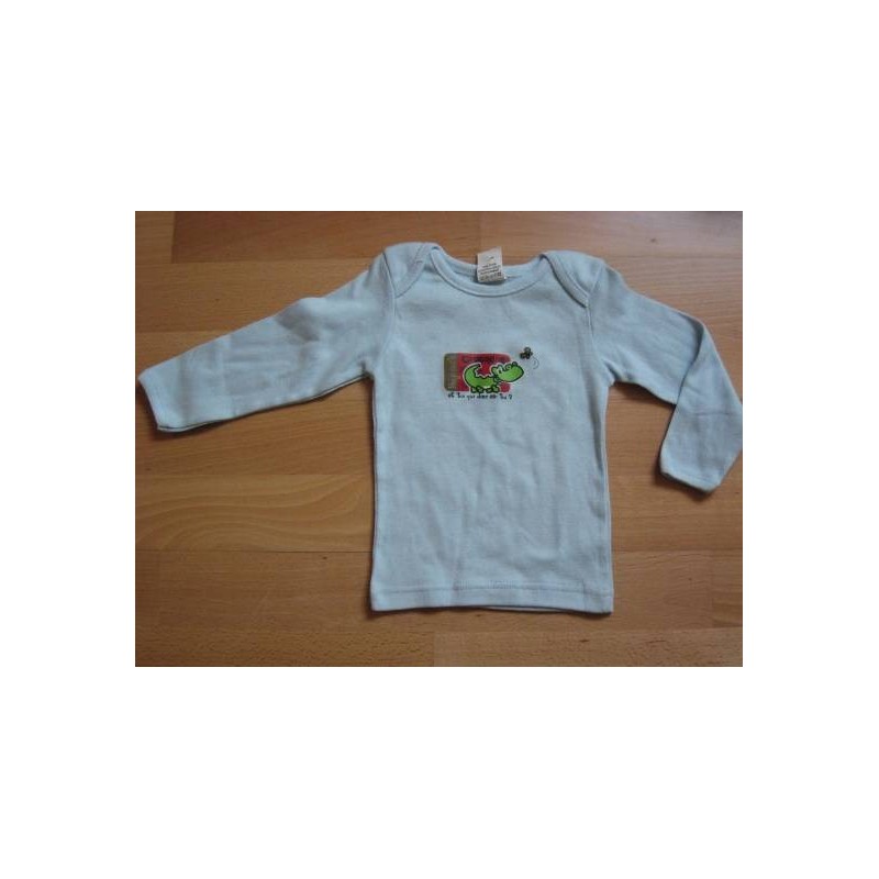 Tee-shirt manches longues bleu 18 mois Tee-shirt manches longues bleu 18 mois