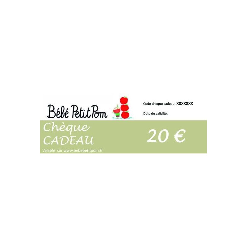 Chèque cadeau 20€ Chèque cadeau 20€