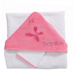 Parure de bain 'Papillon rose'