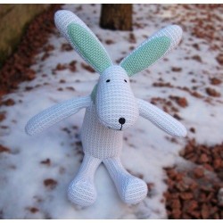 Lapin doudou blanc 'Hoppy' 