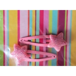 Lot  de 2 barrettes 'Stars Pink' 