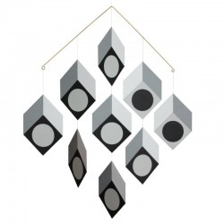 Mobile 'Cubillusion' en gris