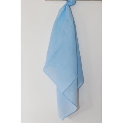 Lange en coton hydrophile bleu 70 cm 