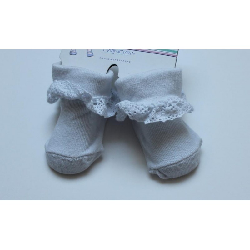 Chaussettes blanches bébé 0-6 mois