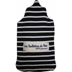 Bouillotte marinière marine rayé écru