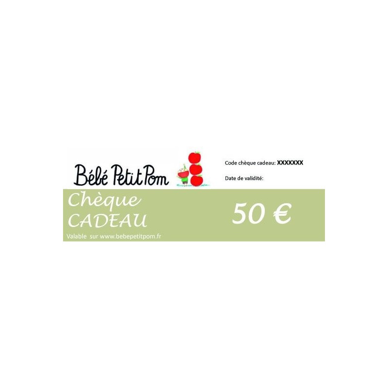 Chèque cadeau 50€ Chèque cadeau 50€