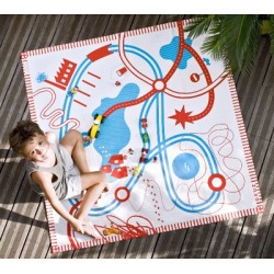 Tapis de jeux en coton bio'Circuits' 