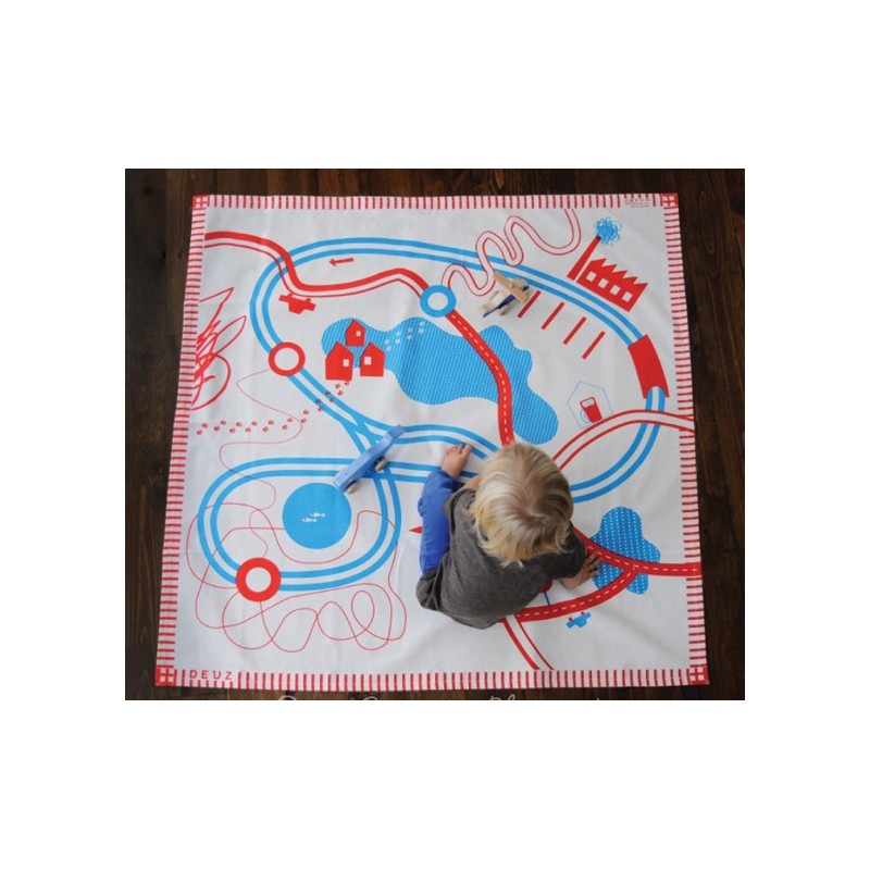 Tapis de jeux en coton bio&#039;Circuits&#039;