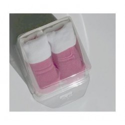 Paire de chaussettes 'Naissance' rose 