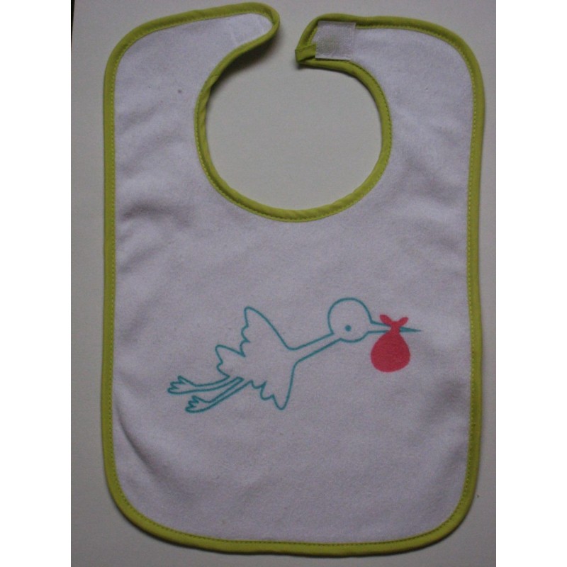 Bavoir blanc 'Manon & Valentin' Bavoir blanc 'Manon & Valentin'