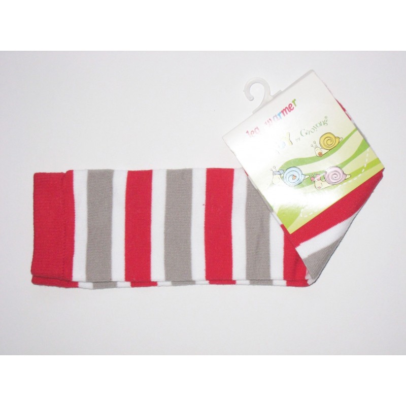 Jambières Enfant-Babylegs en rouge, gris et blanc