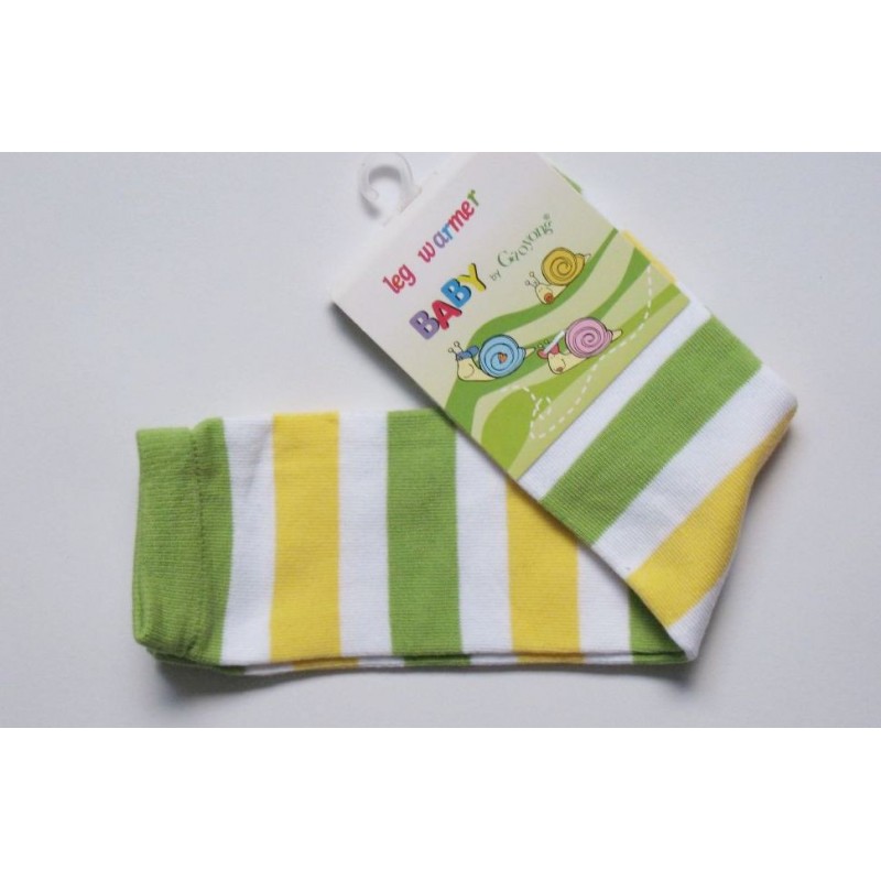 Jambières enfant-Babylegs en vert et jaune Jambières enfant-Babylegs en vert et jaune