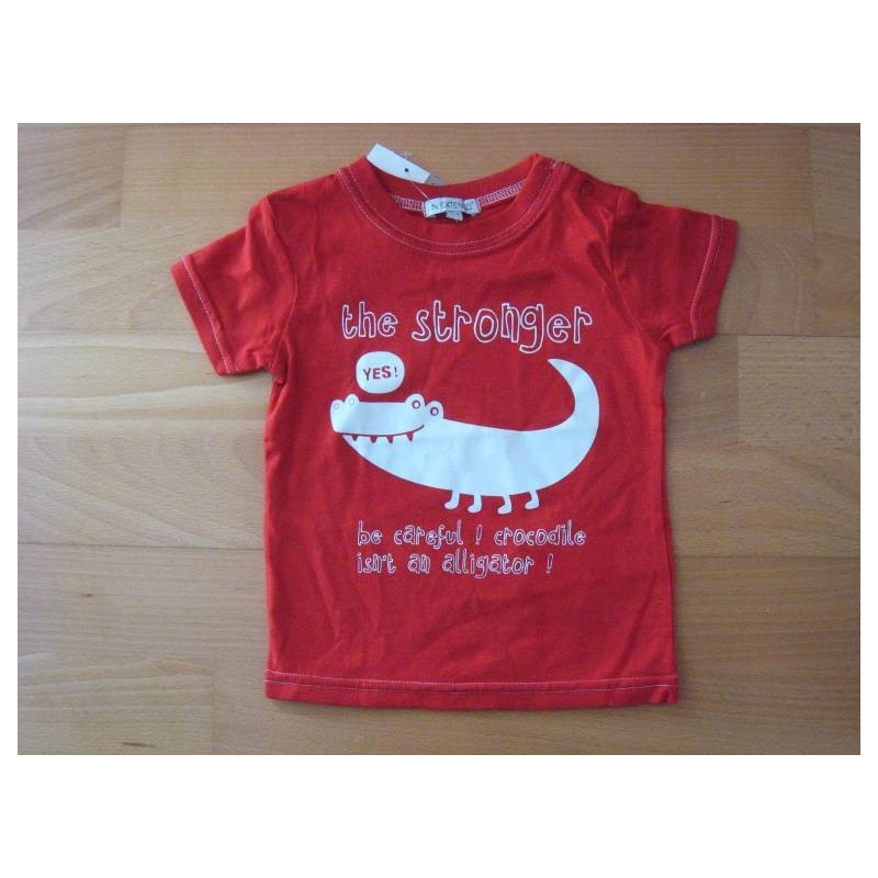 Tee-shirt rouge &#039;In Extenso&#039; 12 mois