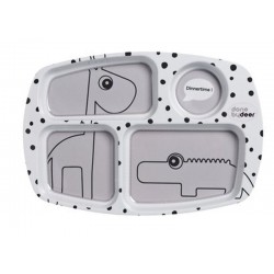 Assiette-Plateau dots gris