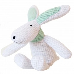 Lapin doudou blanc 'Hoppy' 