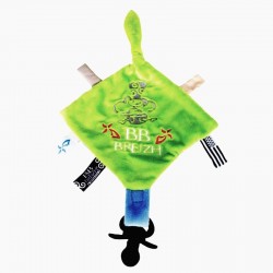 Doudou plat BB Breizh vert-bleu 