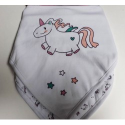 2 Bavoirs Bandana "Licorne"