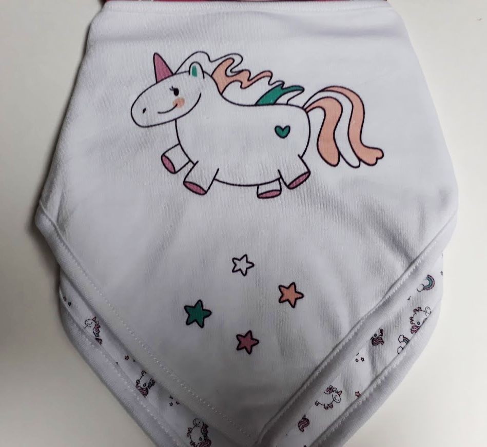 2 Bavoirs Bandana "Licorne"