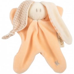 Doudou bio oreilles à carreaux -Pêche