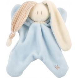 Doudou bio 17 cm -Bleu ciel 