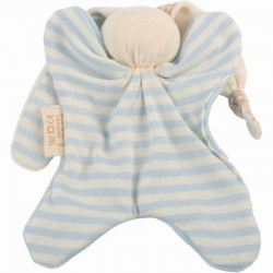 Doudou bio 17 cm -Bleu ciel 