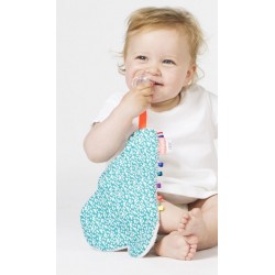 Doudou attache-sucette Pouet Pouet Nuage Vert