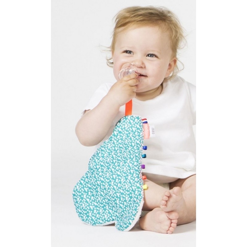 Doudou attache-sucette Pouet Pouet Nuage Vert Doudou attache-sucette Pouet Pouet Nuage Vert