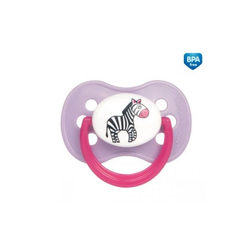 Sucette rose bout rond ZEBRE taille: B Sucette rose bout rond ZEBRE taille: B
