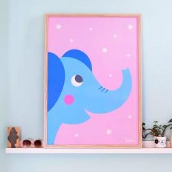 Poster Phosphorescent 'Eléphant'