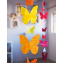 Guirlande 'Papillons' jaune