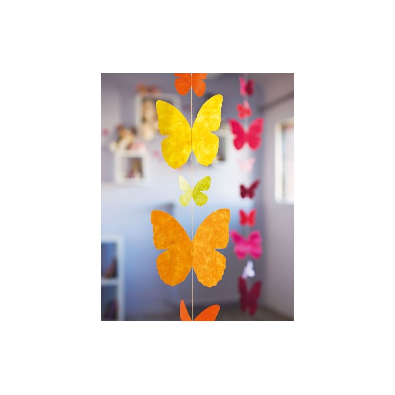 Guirlande 'Papillons' jaune LAMALI