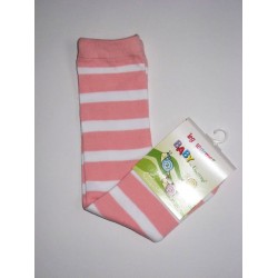 Jambières Enfant-Babylegs  rayées rose et blanc 