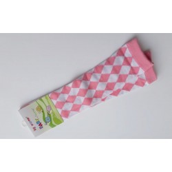 Babylegs,legwarmer losanges rose et blanc 