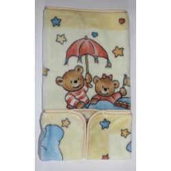 Baby sac-Nid d'ange jaune Motifs ours et éléphant