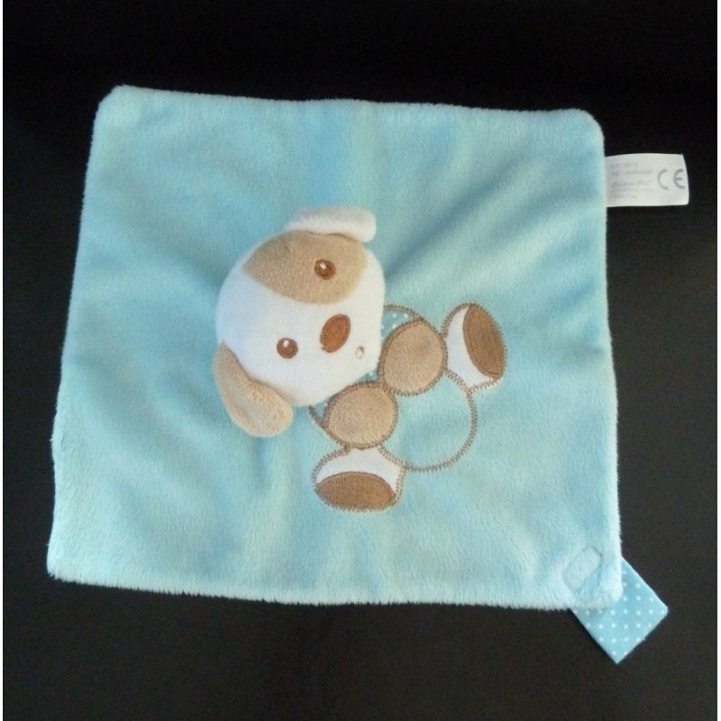 Doudou attache sucette 'chien bleu' Doudou attache sucette 'chien bleu'