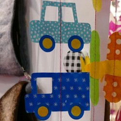 Guirlande 'Les Autos' multicolore