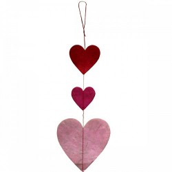 Guirlande 'Coeurs" Multicolores 