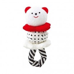 Hochet rouge, noir et blanc...