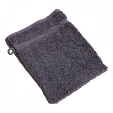 Gant de toilette en coton bio 'gris foncé'